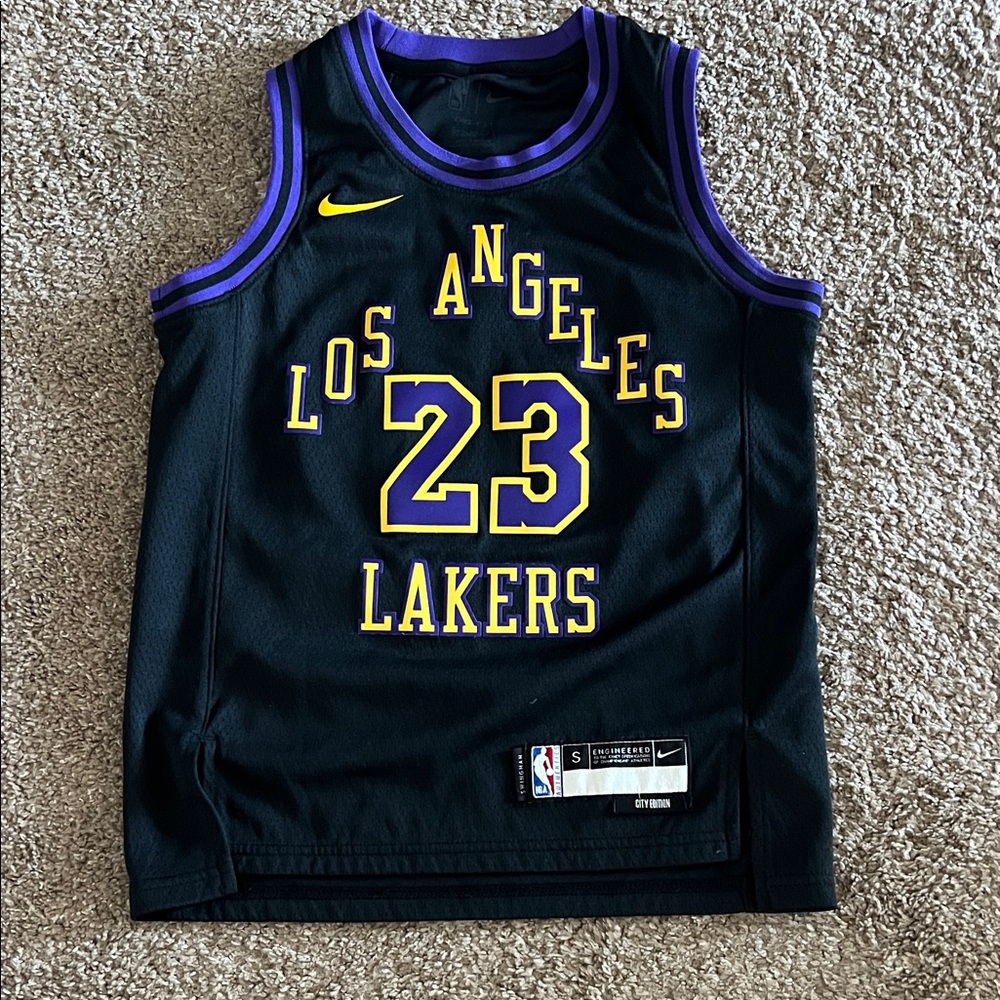 Kids Nike LeBron James Black City Edition Jersey
